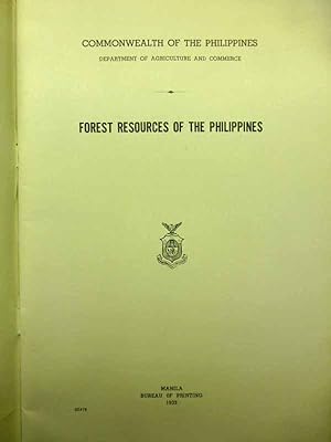 Two pamphlet listing - - Forest Resources of the Phillipines and Fish and Game Resources of the P...