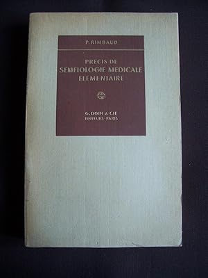 Seller image for Prcis de smiologie mdicale lmentaire for sale by Librairie Ancienne Zalc