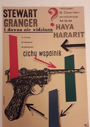 Bild des Verk�ufers f�r Original Vintage Polish Film Poster From for the Film Cichy Wsp�lnik (The Secret Partner) Produced by Metro-Goldwyn-Mayer zum Verkauf von Little Stour Books PBFA Member