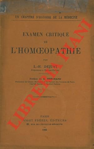 Exame critique de l'omoeopathie.