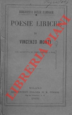 Bild des Verkufers fr Poesie liriche. Con aggiunta di cose inedite o rare. zum Verkauf von Libreria Piani