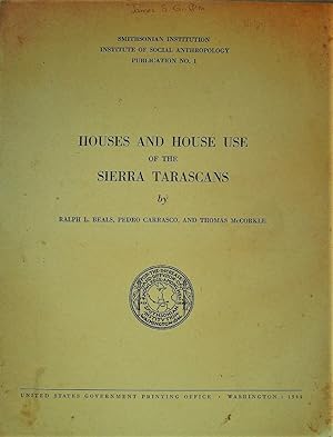 Seller image for Houses and House Use of the Sierra Tarascans Paperback 1944 for sale by Sabino Books