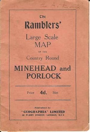 Seller image for The Ramblers' Large Scale Map of the Country Round Minehead and Porlock for sale by Joy Norfolk, Deez Books