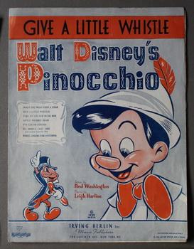 Bild des Verkufers fr GIVE A LITTLE WHISTLE - Featured In the Walt Disney Full Length Motion Picture - Pinocchio. Music Sheets with lyrics for Song zum Verkauf von Comic World