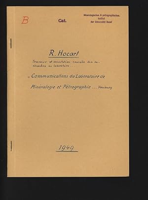 Immagine del venditore per Travaux et oerientation nouvelle des recherches au laboratoire . Communications du Laboratoire de Mineralogie et Petrographie . Strasbourg. venduto da Antiquariat Bookfarm