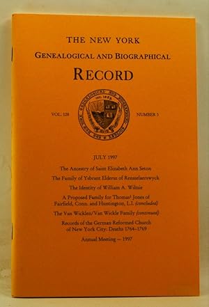 Bild des Verkufers fr The New York Genealogical and Biographical Record, Volume 128, Number 3 (July 1997) zum Verkauf von Cat's Cradle Books