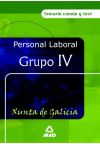 Personal Laboral de la Xunta de Galicia. Grupo Iv. Temario Comun y Test