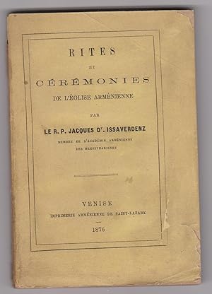 Rites et cérémonies de l'Eglise arménienne