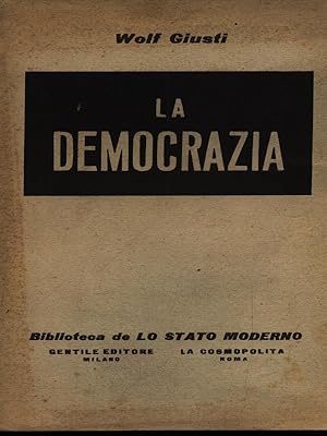 Bild des Verkufers fr La democrazia zum Verkauf von Librodifaccia