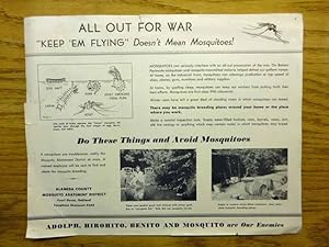All Out for War  Keep  em Flying  Doesn t Mean Mosquitoes - poster - about 1942