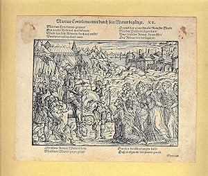 Seller image for UNE GRAVURE sur BOIS de JOST AMMAN [ De 1568 ou 1578 ] ILLUSTRATION de l' " HISTOIRE ROMAINE " de TITE LIVE dans "" TITI LIVII PATAVANI ROMANAE HISTORIAE PRINCIPIS. " Publi  FRANKFURT par J. & S. FEYEREBENDT - PLANCHE XX for sale by LA FRANCE GALANTE