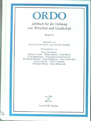 Seller image for Ordo. BAND 52. u.a.Die kosteuer - eine ordnungspolitische Fehlleistung. uvm. for sale by books4less (Versandantiquariat Petra Gros GmbH & Co. KG)