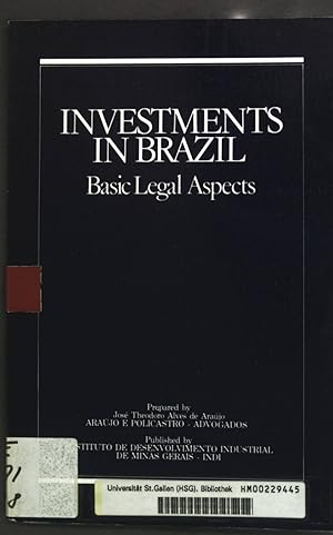 Image du vendeur pour Investments in Brazil: Basic Legal Aspects; mis en vente par books4less (Versandantiquariat Petra Gros GmbH & Co. KG)