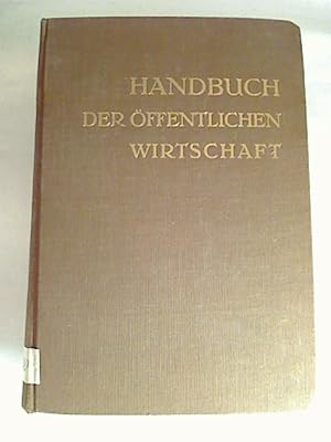Handbuch der Öffentlichen Wirtschaft.