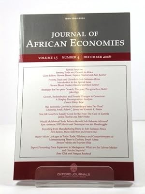 Immagine del venditore per Journal of African Economies, Volume 15, Number 4, December 2006 venduto da PsychoBabel & Skoob Books