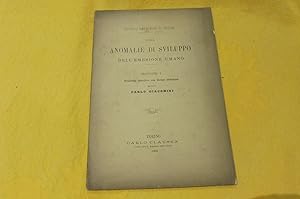 Istituto Anatomico Di Torino - Sulle ANOMALIE DI SVILUPPO Dell' Embrione Umano - Comunicazione V....