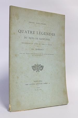 Imagen del vendedor de Quatre lgendes du pays de Saint-Pol recueillies et mises en vers a la venta por Librairie Le Feu Follet