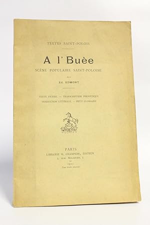 Imagen del vendedor de A l'Bue, scne populaire saint-poloise a la venta por Librairie Le Feu Follet