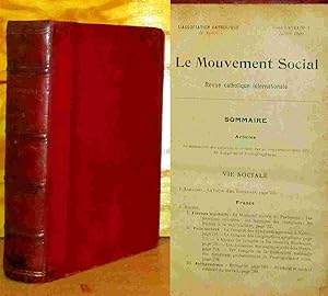 Seller image for LE MOUVEMENT SOCIAL - REVUE CATHOLIQUE INTERNATIONALE - DEUXIEME SEMESTRE 1909 for sale by Livres 113