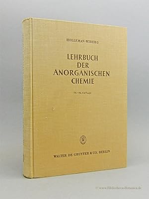 Image du vendeur pour Lehrbuch der anorganischen Chemie. mis en vente par Bibliotheca Botanica