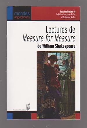Bild des Verkufers fr Lectures de Measure for Measure de William Shakespeare, zum Verkauf von L'Odeur du Book