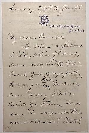 Autographed Letter Signed to a fellow Union general