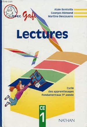 Immagine del venditore per LECTURES, CE1 (CYCLE DES APPRENTISSAGES FONDAMENTAUX, 3e ANNEE) venduto da Le-Livre