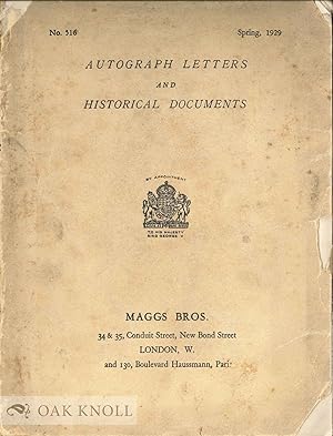 AUTOGRAPH LETTERS AND HISTORICAL DOCUMENTS