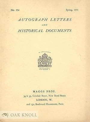 AUTOGRAPH LETTERS AND HISTORICAL DOCUMENTS