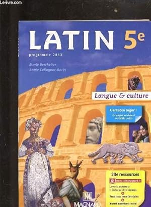 Bild des Verkufers fr LATIN 5E PROGRAMME 2010 LANGUE & CULTURE. zum Verkauf von Le-Livre