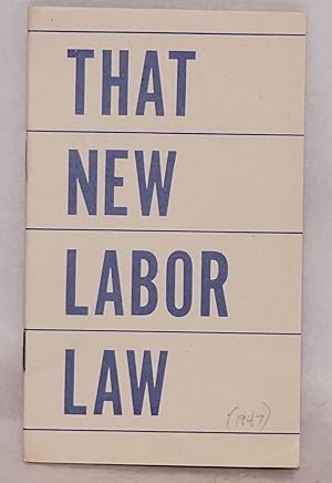 That new labor law