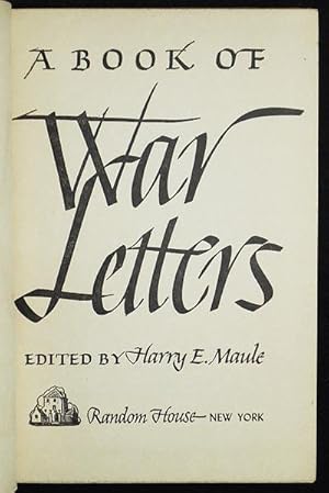 Seller image for A Book of War Letters for sale by Classic Books and Ephemera, IOBA