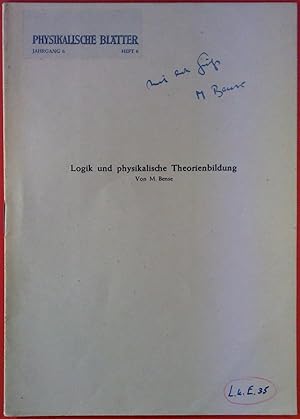 Seller image for Physikalische Bltter, Jahrgang 6, Heft 6. Logik und physikalische Theorienbildung. for sale by biblion2