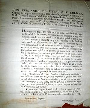 DON FERNANDO de Reynoso y Roldán, Capitán de Fragata retirado de la Real Armada,? Presidente del ...