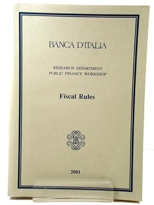 Banca d'Italia: Research Department, Public Finance Workshop: Fiscal Rules