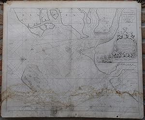 Antique Map-COASTAL MAP-ENGLAND-HARWICH-SEA CHART-Collins-Moll-c.1693