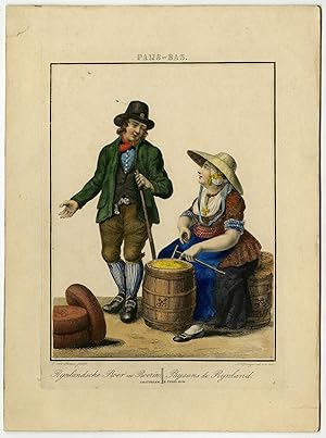 Antique Print-COSTUME-RIJNLAND-ZUID HOLLAND-NETHERLANDS-Lenus-Springer-c.1820