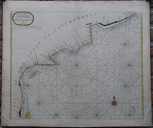 Antique Print-SEA CHART-INDIA-COROMANDEL-ARMAGAON-PETEPOLY-Thronton-1750