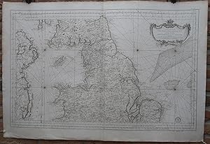 Antique Print-SEA CHART-ENGLAND-WALES-ISLE OF MAN-Bellin-Depot de la Marine-1765