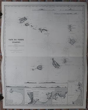 Antique Print-SEA CHART-CABO-CAPE VERDE-ARCHIPELAGO-ATLANTIC-Wilson-1885