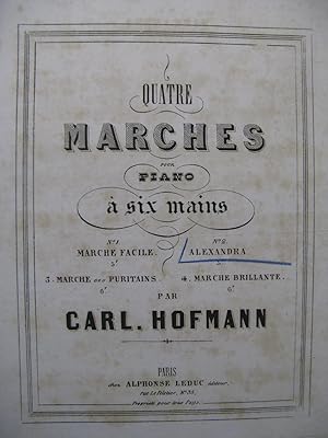Image du vendeur pour HOFMANN Carl Alexandre Marche Piano 6 mains ca1867 mis en vente par partitions-anciennes