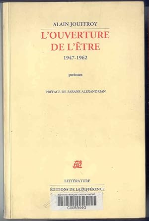 Imagen del vendedor de L'Ouverture de Lªtre. 1947-1962 a la venta por BOOKSTALLblog