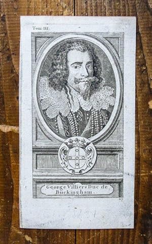 Bild des Verkufers fr Kupferstich-Portrt. George Villiers Duc de Buckingham. zum Verkauf von Antiquariat Thomas Rezek