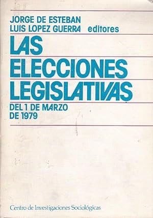 Image du vendeur pour Las eleciones legislativas del 1 de marzo de 1979 mis en vente par LIBRERA GULLIVER