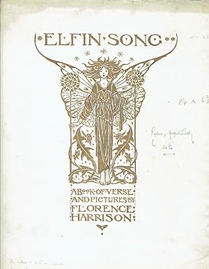 TWO ORIGINAL GILT DRAWINGS FROM ELFIN SONG: A BOOK OF VERSE AND PICTURES BY FLORENCE HARRISON