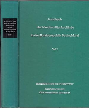 Handbuch Der Handschriftenbestande in Der Bundesrepublik Deutschland. Teil 1: Baden-Württemberg, ...