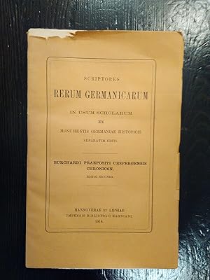 Bild des Verkufers fr Die Chronik des Propstes Burchard von Ursberg. zum Verkauf von Antiquariat Thomas Nonnenmacher