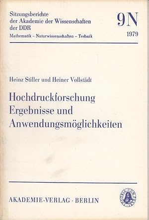 Hochdruckforschung Ergebnisse und Anwendungsmöglichkeiten