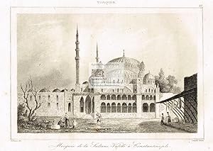 Imagen del vendedor de Mosque de la Sultane-Valide  Constantinople. View of the mosque of Sultane-Valide in Constantinople. Etching by Lemaitre after Arnout 1840 a la venta por historicArt Antiquariat & Kunsthandlung