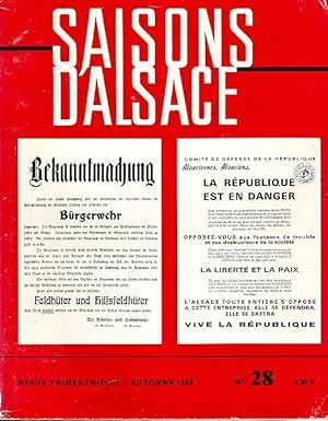 Saisons d'Alsace, nouvelle édition N°28